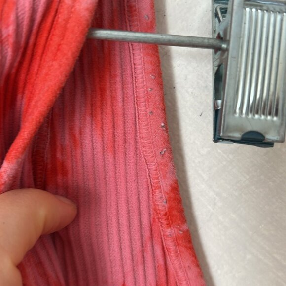 SOLD bombshell Sportswear Snap Bra size small orange pink tie dye crop top spor - Picture 7 of 9